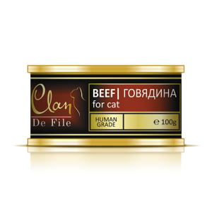Клан/Clan De File конс. корм для кошек говядина 100гр*12