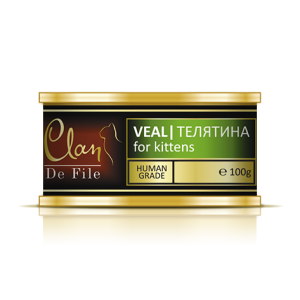 Клан/Clan De File конс. корм для котят телятина 100гр*8