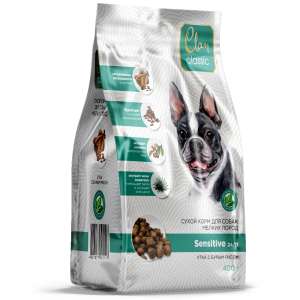 Клан/Clan Classic Sensitive корм для собак мелких пород утка/бурый рис 400гр*12