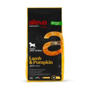 Аллева/Alleva Натурал Низкозерновой корм для щенков мелких и средних пород Ягненок/тыква 2кг