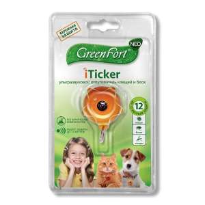 Отпугиватель клещей и блох ультразвук. для собак и кошек GreenFord Neo ITicker