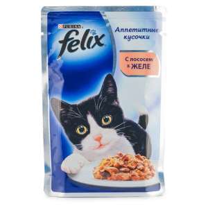 Феликс/Felix 75г корм для кошек Лосось в желе 