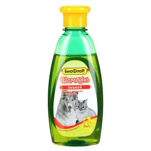 Шампунь Биофлор для собак и для кошек пивной регенерирующий эффект 245мл*15