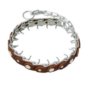 Ошейник строгий проволочный сварная цепь 3мм с кожей (Р) Зооник