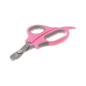 Когтерез-ножницы загнутый, розовый DeLight*12