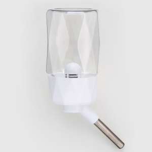 Поилка для грызунов пластиковая с креплением пружинка 250мл белая Пижон