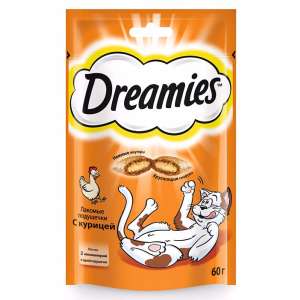 Дримс/Dreamies 60гр лакомство для кошек с курицей 