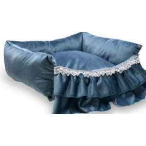 Лежанка Версаль р.М 52*47*23см голубая ZooTrend