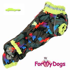 Комбинезон утепленный для собак рТМ1 спинка 34см хаки камуфляж для мальчика Formydogs