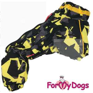 Комбинезон для девочек р22 спинка 42см камуфляж черно-желтый Formydogs