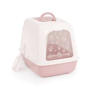 Туалет для кошек закрытый Лекси розовый 505*390*410мм Альтернатива