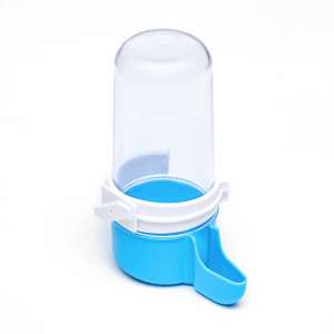 Поилка для птиц 240мл синяя 4,5*13см Пижон