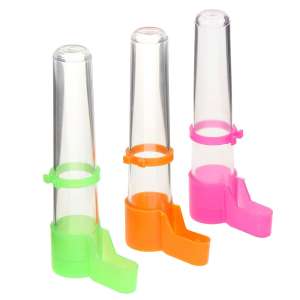 Поилка для птиц 50мл цвет в ассортименте 25*55*125мм Пижон