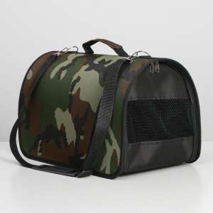 Сумка-переноска каркасная Камуфляж 40*25*26см Пижон