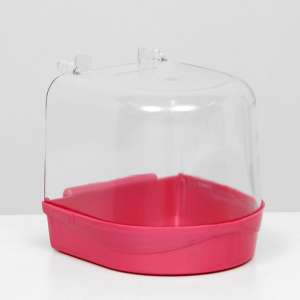 Купалка для птиц 145*135*140мм рубин перламутр Пижон