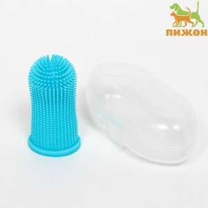 Зубная щетка в контейнере 5,5*2,5см голубая Пижон