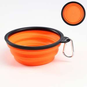 Миска силиконовая складная 250мл 11см оранжевая Пижон