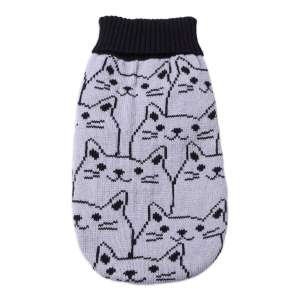 Свитер рL спинка 35см LMK-H131 серый с котиками LION