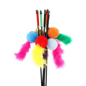 Игрушка для кошек дразнилка Мячик с хвостиком 60см GLG010-CY6209-3 LION