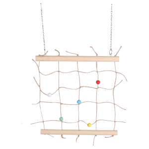 Игрушка для птиц Сетка с бусинами 22*2*24см дерево PetStandArt