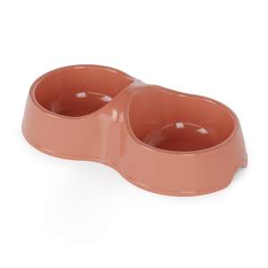 Миска пластиковая двойная Эффи 200мл на подставке Альтернатива