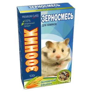 Зооник зерносмесь Премиум корм для хомяков "Основной рацион" 400гр*14