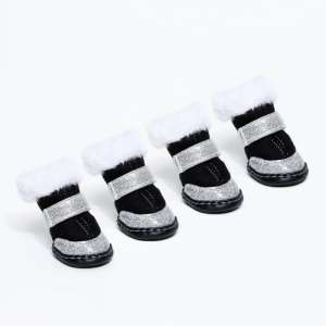 Сапожки для собак Ой мороз 4,8*3,7см чёрные Пижон