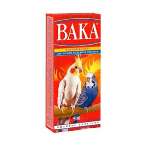 Вака в/к корм для мелких и средних попугаев 500г *14