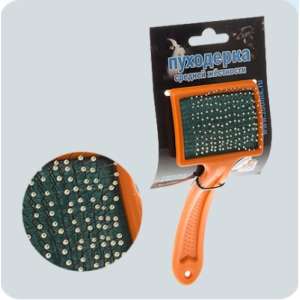 Пуходерка пластиковая с каплей средняя на блистере 67*54 Зооник