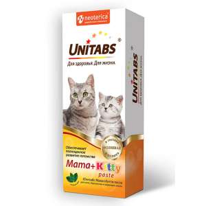 Юнитабс паста Мама+китти 120мл*12  для кошек