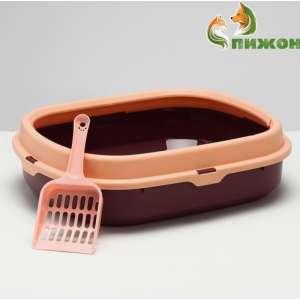 Туалет с бортом 40 х 34 х 11 см, бордовый Пижон