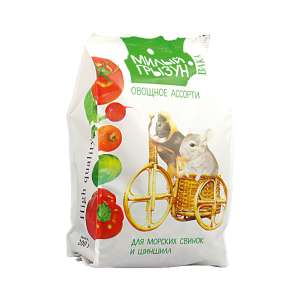 Вака High Quality Милый Грызун овощное ассорти для шиншил и морских свинок 200гр*10
