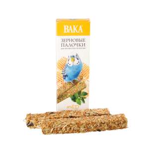Вака Зерновые палочки для волнистых попугаев с медом 2шт.