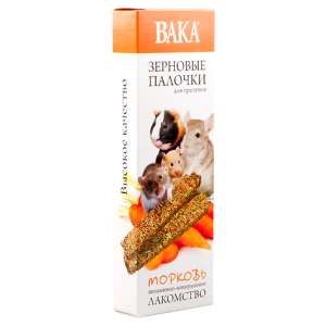 Вака Зерновые палочки для грызунов с морковью 2шт.