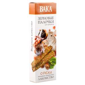 Вака Зерновые палочки для грызунов с орехами 2шт.