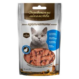 Деревенские Лакомства для кошек Дольки крольчатины нежные 45гр