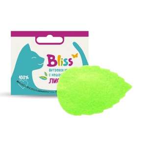 Игрушка для кошек фетровая Листик с кошачей мятой Bliss