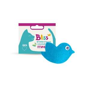 Игрушка для кошек фетровая Птичка с кошачей мятой Bliss