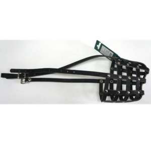 Намордник кож. черный (стафф, гончая, дратхаар, лабрадор, нем.овчарка, ньюф(сука) 32см Аркон