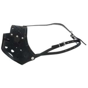 Намордник кож. черный (бульмастиф(сук), ротвейлер,южнорус.среднеазиат.кавказ.овчарки)38см Аркон
