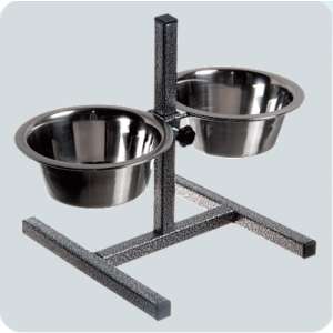 Подставка + 2 миски металлические 2*0,35л регулируемая Зооник