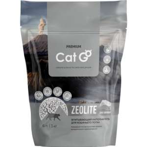 Наполнитель впитывающий ЦЕОЛИТ Cat Go ZEOLITE Без запаха 6л (3кг)