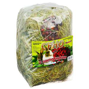 Сено луговое пресованное с шиповником 500гр Мышильд*6