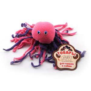 Игрушка для кошек Медуза с кошачьей мятой текстильная