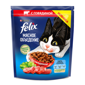 Феликс/Felix Мясное объедение 600гр Говядина корм для кошек