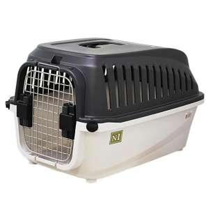 Переноска пластиковая с замком до 5кг черная 46*30,5*28,3см Уют