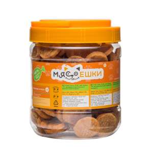 Мясоешки лакомства для собак Медальоны из лосося 1шт(140шт) снят с пр-ва