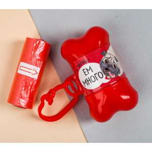 Контейнер с пакетами для уборки Ем много рулон 15шт