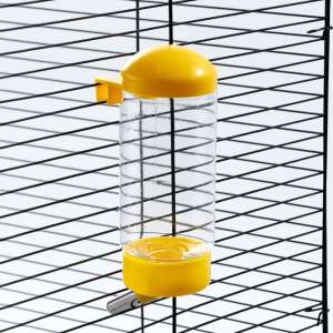 Поилка для грызунов пластиковая с креплением 400мл желтая Пижон для грызунов