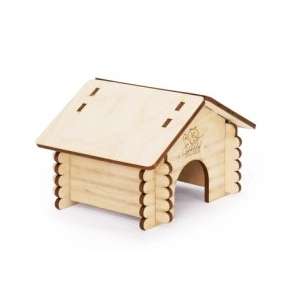 Изба для грызунов с рисунком средняя 170*150*110мм фанера Вариант